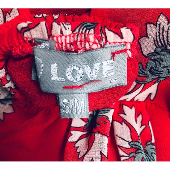 🌷Red Floral Mini Dress with open back - Picture 6 of 6